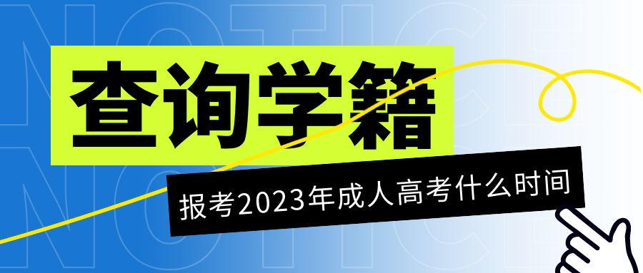 2023年参加成人高考什么时间可以查询学籍(图1)