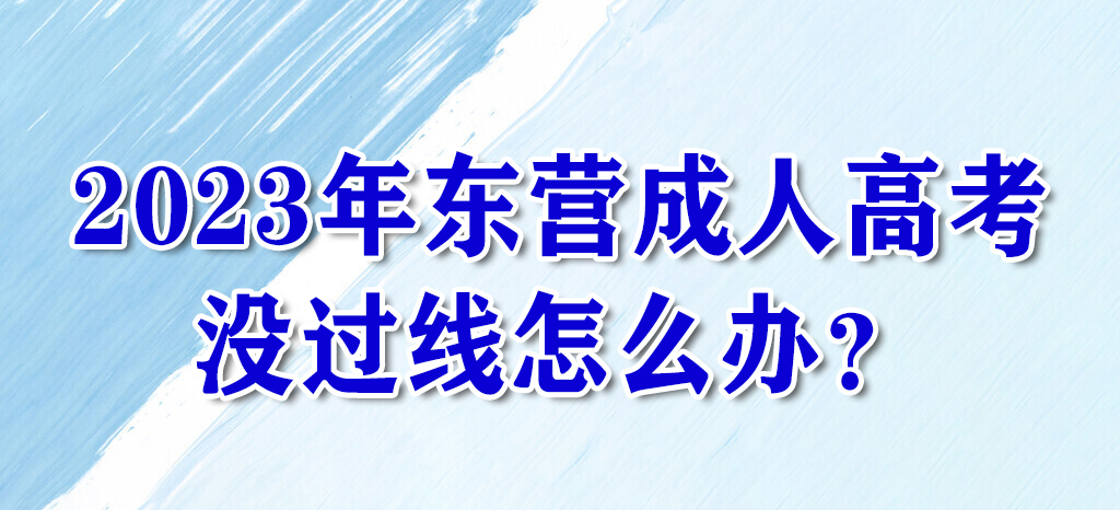 2023年东营成人高考没过线怎么办？