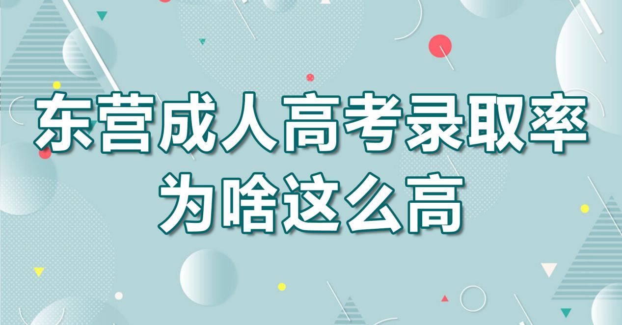 东营成人高考录取率为啥这么高？