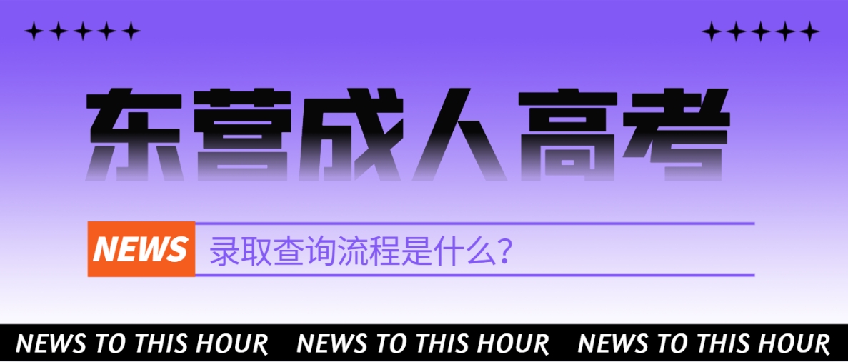 2023年东营成人高考录取查询