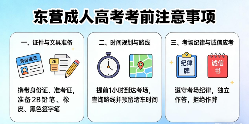 东营成人高考考前注意事项全攻略(1) 东营成人高考考前注意事项全攻略(1)