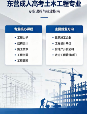东营成人高考土木工程专业：筑就职业进阶之路   (1)