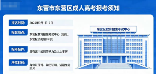 东营市东营区成人高考报考须知：条件、流程与材料全指南(1)