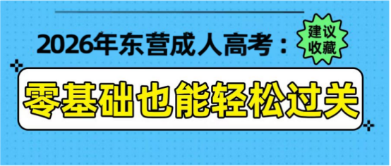 2026年东营成人高考：零基础也能轻松过关！(1)