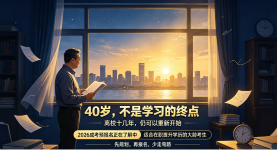 40岁离校十几年，东营成人高考还能不能拼一把？2026成考预报名给大龄考生留了后路(1)