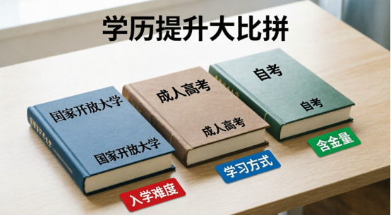 学历提升大比拼：国开、成考、自考究竟怎么选？(1)
